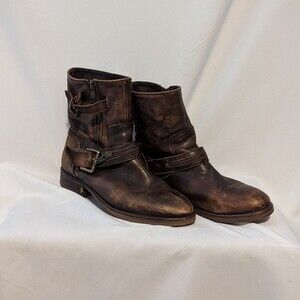 Treasure & Bond Brown Catalina Moto Industrial Leather Ankle Boots - Womens 7